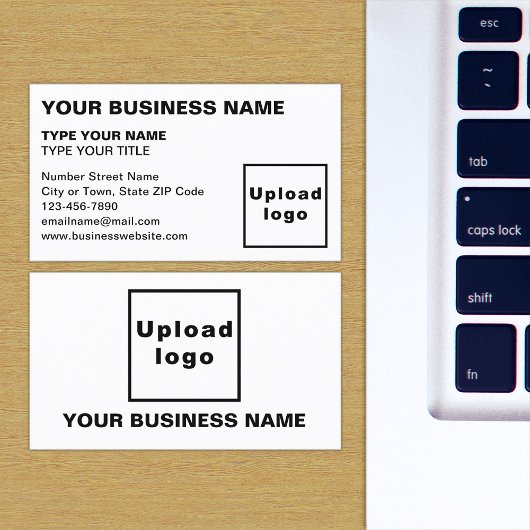 Carte de visite blanc du texte aligné à gauche