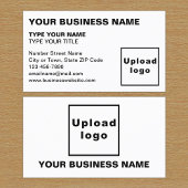 Carte de visite blanc du texte aligné à gauche