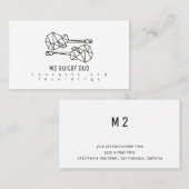 carte de visite blanc duo guitare avec deux guitar (Devant / Derrière)