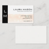 Carte de visite blanc éclat noir (Devant / Derrière)