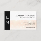 Carte de visite blanc éclat noir (Devant)