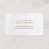 Carte De Visite Blanc élégant de Sommelier de barman de vin (Dos)