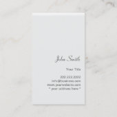 Carte De Visite Blanc élégant d'inspection de sécurité à la maison (Dos)