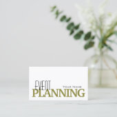 Carte De Visite Blanc élégant Olive Simple et professionnel (Debout devant)