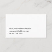 Carte de visite blanc élégant professionnel (Dos)