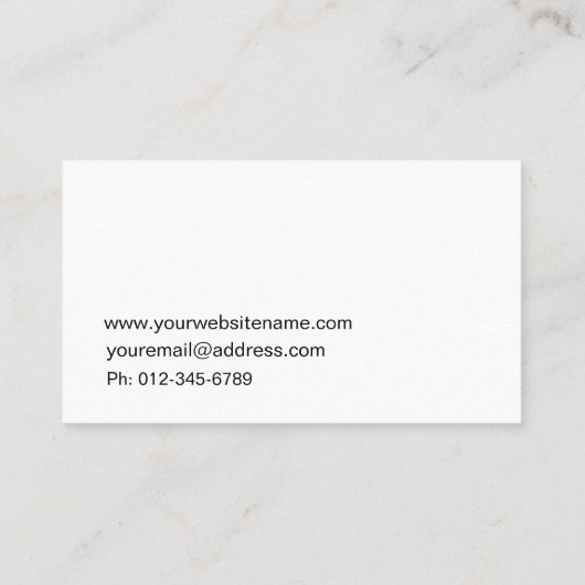 Carte de visite blanc élégant professionnel (Dos)