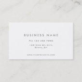 Carte De Visite Blanc élégant professionnel de mode de (Dos)