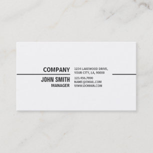 Carte De Visite Blanc élégant simple professionnel d'immobiliers