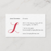 Carte De Visite Blanc embouti par tache (Dos)