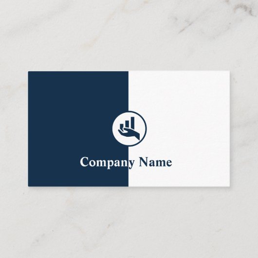 Carte de visite blanc et bleu du planificateur fin (Dos)