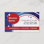 Carte de visite blanc et bleu rouge (Dos)