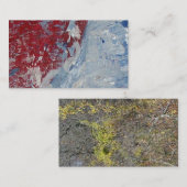 Carte De Visite Blanc et bleu rouges (Devant / Derrière)