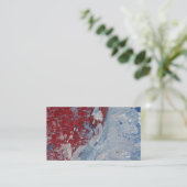 Carte De Visite Blanc et bleu rouges (Debout devant)