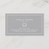 Carte De Visite Blanc Et Gris 2a Procureur Classique En Droit (Dos)