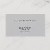 Carte de visite blanc et gris bleu de point (Dos)