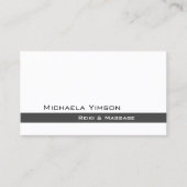 Carte De Visite Blanc et gris foncé moderne Cool professionnel (Devant)