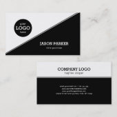 Carte De Visite Blanc Et Noir (Devant / Derrière)