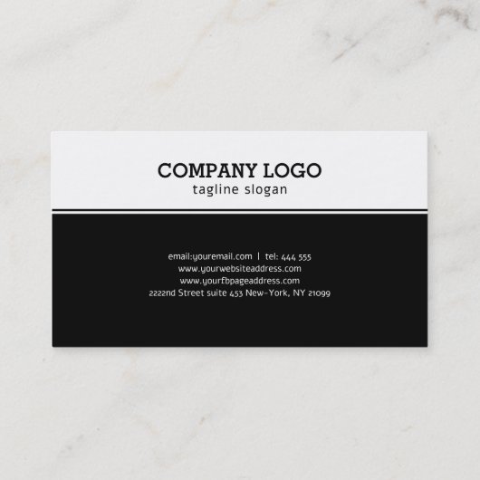 Carte De Visite Blanc Et Noir (Dos)