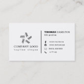 Carte De Visite Blanc Et Noir (Dos)