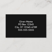 Carte De Visite Blanc et noir en zigzag (Dos)