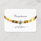 Carte De Visite Blanc et or avec Monogram Diamants Professional (Devant)