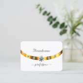 Carte De Visite Blanc et or avec Monogram Diamants Professional (Debout devant)