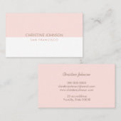 carte de visite blanc et rose délicat (Devant / Derrière)