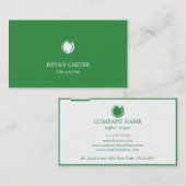 Carte De Visite Blanc et vert (Devant / Derrière)