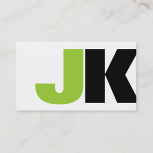 Carte De Visite Blanc fait sur commande de monogramme