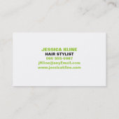 Carte De Visite Blanc fait sur commande de monogramme (Dos)