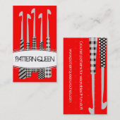 Carte De Visite blanc fait sur commande de noir de motifs de (Devant / Derrière)