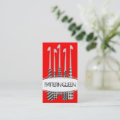 Carte De Visite blanc fait sur commande de noir de motifs de (Debout devant)