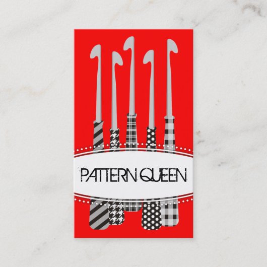 Carte De Visite blanc fait sur commande de noir de motifs de (Devant)