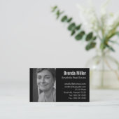 Carte De Visite Blanc fait sur commande de noir d'entreprise (Debout devant)