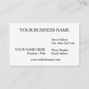 Carte de visite blanc (finition mate)
