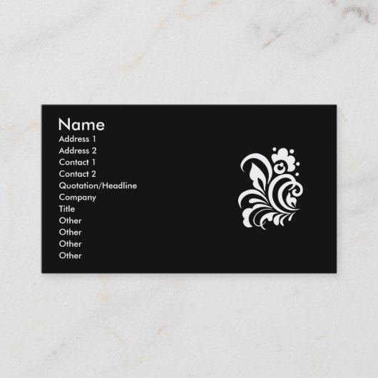 Carte De Visite blanc_fleur (Devant)