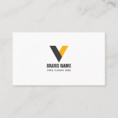 Carte De Visite Blanc foncé simple (Devant)