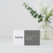 Carte De Visite Blanc & Gris (Debout devant)