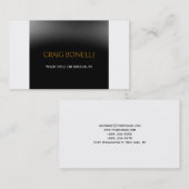 Carte de visite blanc gris clair clair (Devant / Derrière)