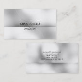 Carte de visite blanc gris clair clair (Devant / Derrière)