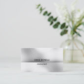 Carte de visite blanc gris clair clair (Debout devant)