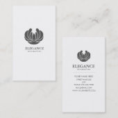 CARTE DE VISITE BLANC GRIS DE SANTÉ DE SPA DE CONCEPTION DE FLEUR (Devant / Derrière)