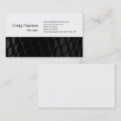 Carte de visite blanc gris noir contemporain (Devant / Derrière)