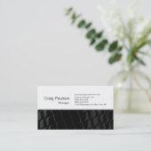 Carte de visite blanc gris noir contemporain (Debout devant)