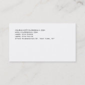 Carte de visite blanc gris-noir frais (Dos)