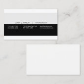 Carte De Visite Blanc gris noir professionnel moderne créatif (Devant / Derrière)