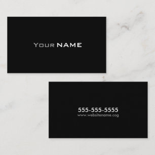 Carte De Visite Blanc gris noir simple