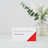 Carte de visite blanc gris-rouge-noir clair frais (Debout devant)