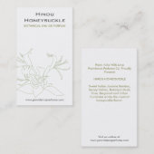 Carte de visite BLANC HONEYSUCKLE (Devant / Derrière)