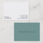 Carte De Visite Blanc III (Devant / Derrière)